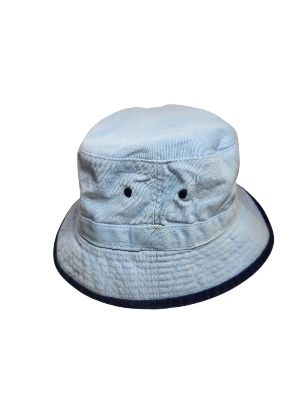 Fox Racing Light Blue Bucket Hat Navy Trim Embroidered Logo Adult Cotton OSFA